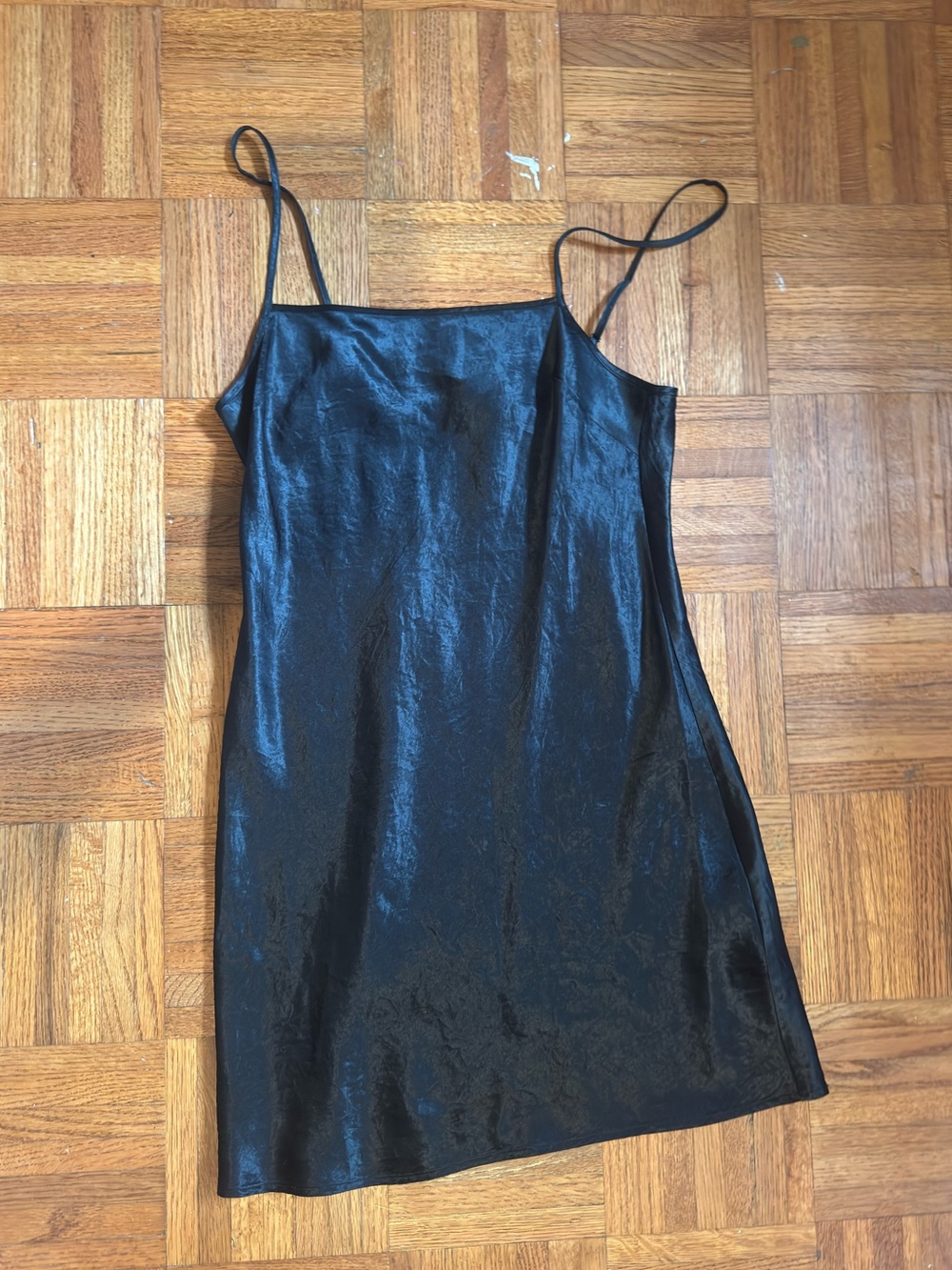 Babaton Black Satin Slip Dress